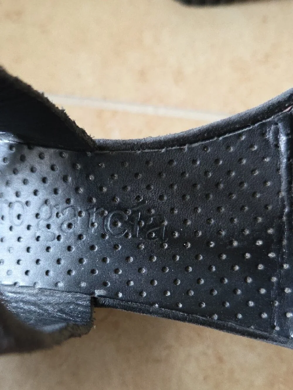 Pedro Garcia Black Leather & Suede Wedge Platform Sandals Velcro 4.5